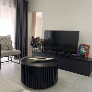 ROUND PANELLED COFFEE TABLE