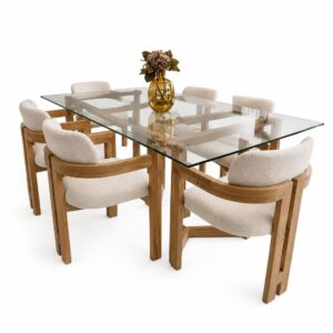Casa Oak Glass Dining Set