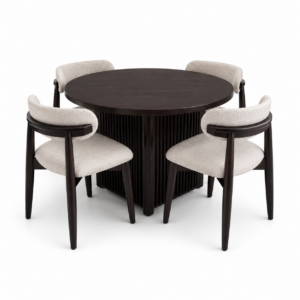 Kiaat Mahogany Ribbed Dining Set